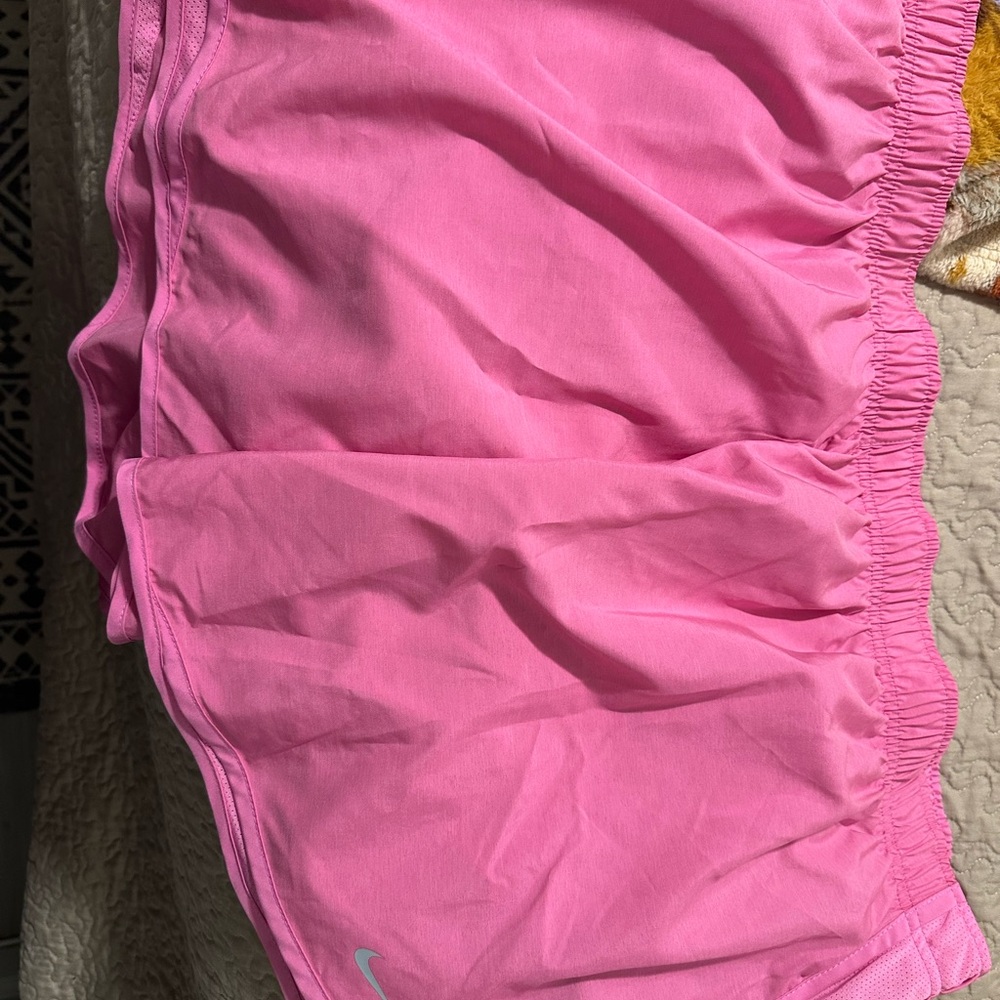 Nike Pink Athletic Shorts with Ruched Sides